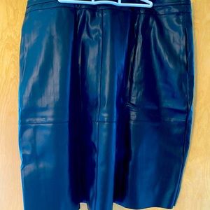 Universal Standard Ana Faux Leather Skirt